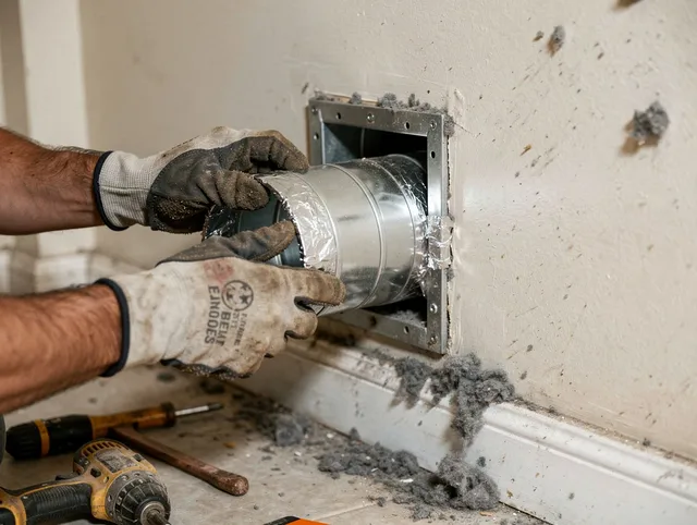 Professional dryer vent repair and installation by Lake Wylie Dryer Vent Cleaning in Lake Wylie