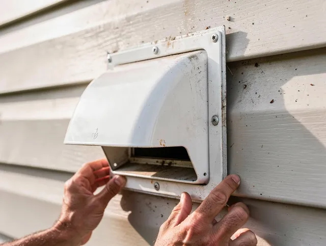 Lake Wylie Dryer Vent Cleaning technician delivering thorough residential dryer vent cleaning service in Lake Wylie